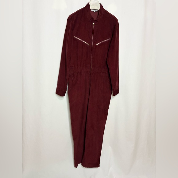 Horses Atelier Flightsuit Burgundy Baby Cord - Picture 4 of 11